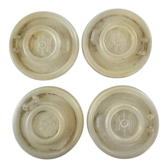 Vtg Salt PeppTupperware Millionaire Line Yellow 6 Oz Shakers Set Of 4 Made In US - Picture 2 of 8